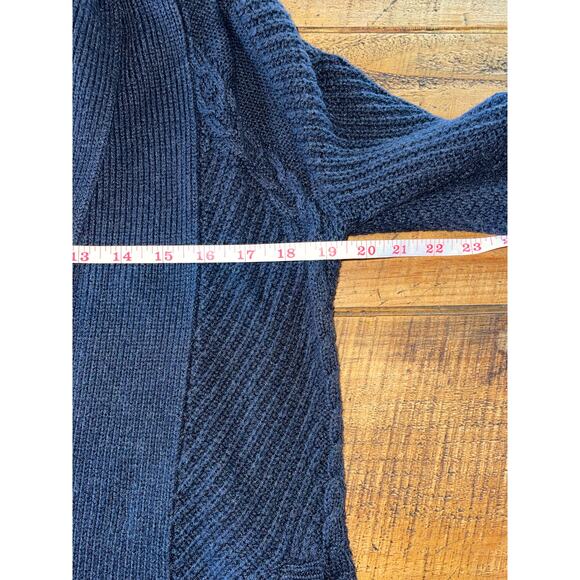 Womens Cabi Navy Blue Countryside Cable Knit Open Front Cardigan Sweater Size XS - Picture 7 of 10